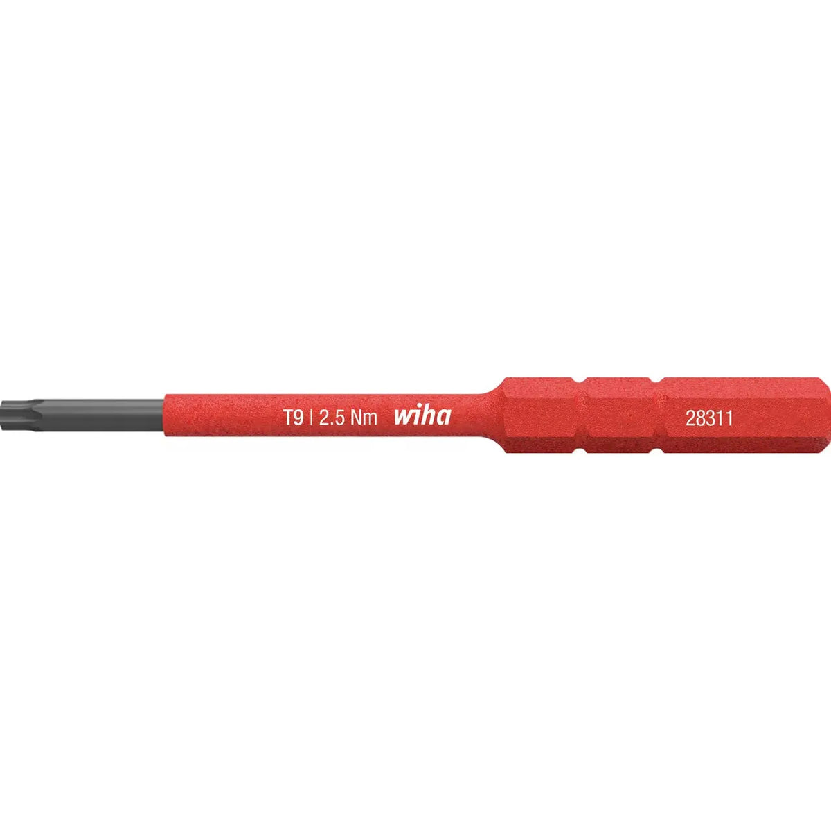 TORX T9 – Red screwdriver bit with T9 marking and Wiha branding.