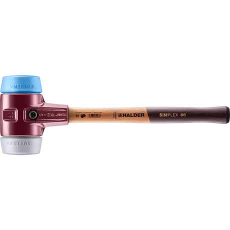 Halder Simplex soft-face mallet, cast iron housing - TPE-soft / TPE-mid by Halder