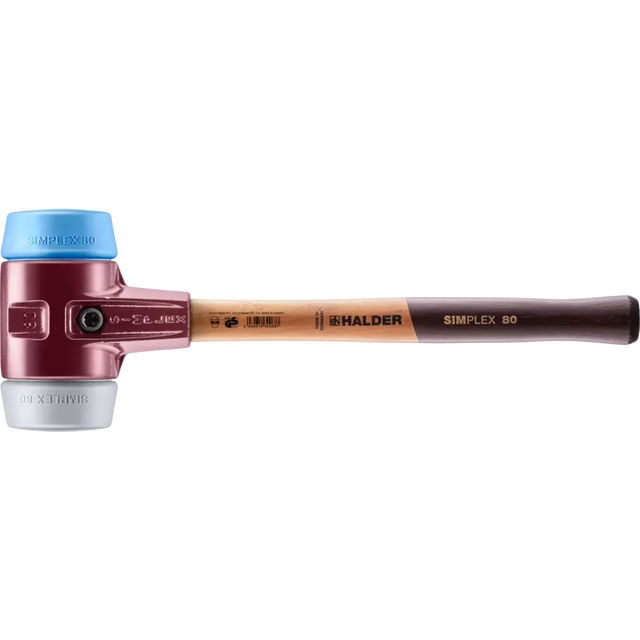 Halder Simplex soft-face mallet, cast iron housing - TPE-soft / TPE-mid by Halder