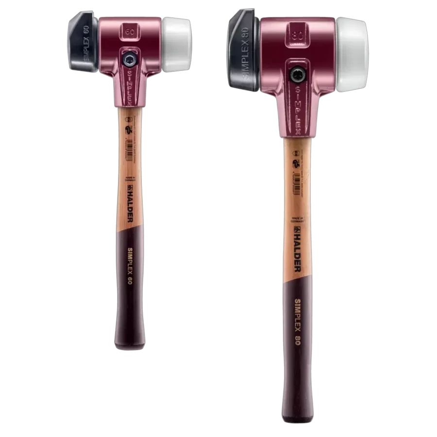 Halder Simplex soft-face mallet, cast iron housing - "Stand-Up" / Superplastic by Halder