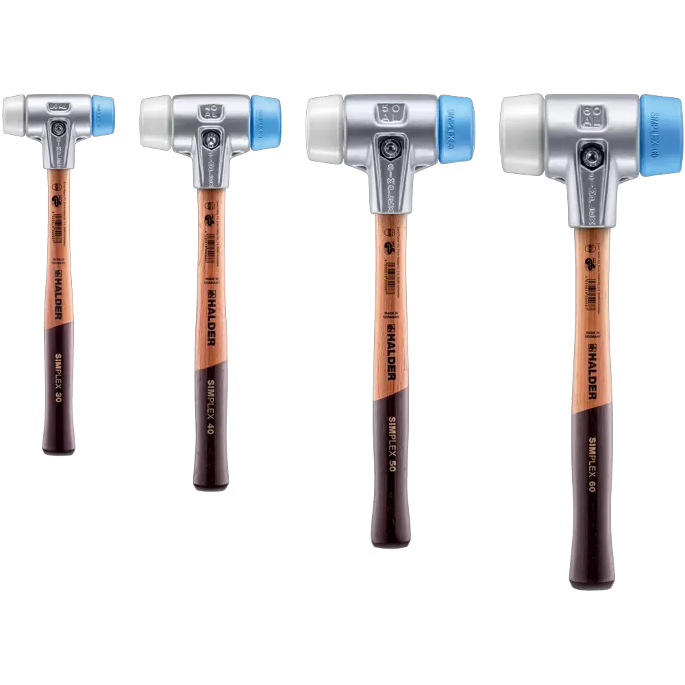 Halder Simplex soft-face mallet, aluminium housing - TPE-soft / Superplastic by Halder