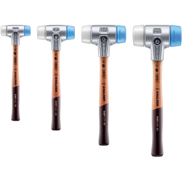 Halder Simplex soft-face mallet, aluminium housing - TPE-soft / Superplastic by Halder