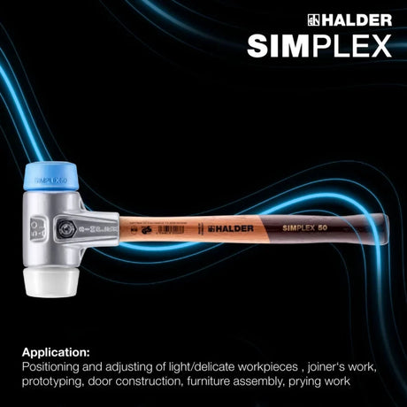 Halder Simplex soft-face mallet, aluminium housing - TPE-soft / Superplastic by Halder