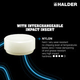 Halder Supercraft soft-face mallet, steel tube handle by Halder