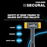 Halder Secural soft-face deadblow mallet by Halder