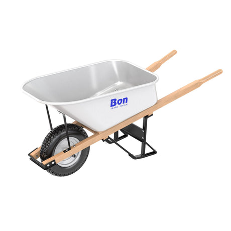Bon Tool Steel Tray Wheel barrow with Leg Stabiliser by Bon Tool
