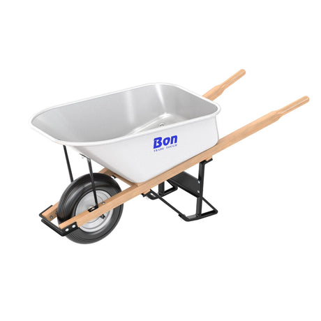Bon Tool Steel Tray Wheel barrow with Leg Stabiliser by Bon Tool