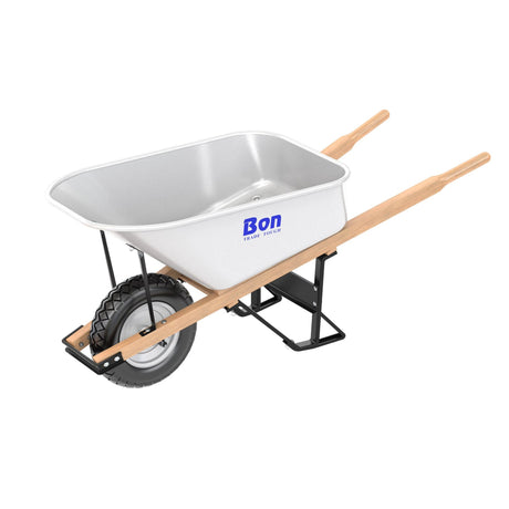 Bon Tool Steel Tray Wheel barrow with Leg Stabiliser by Bon Tool