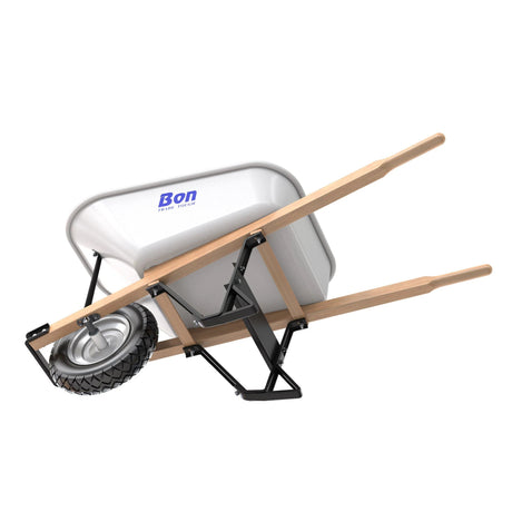 Bon Tool Steel Tray Wheel barrow with Leg Stabiliser by Bon Tool