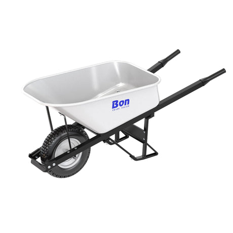 Bon Tool Steel Tray Wheel barrow with Leg Stabiliser by Bon Tool
