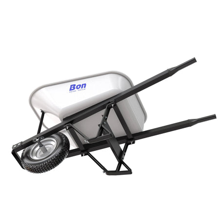 Bon Tool Steel Tray Wheel barrow with Leg Stabiliser by Bon Tool