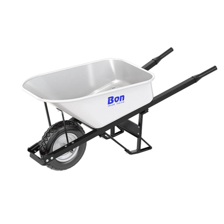 Bon Tool Steel Tray Wheel barrow with Leg Stabiliser by Bon Tool