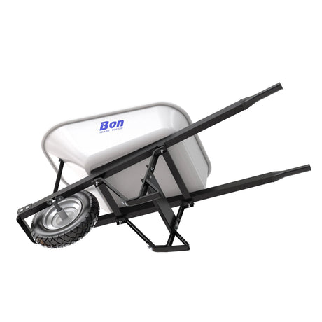 Bon Tool Steel Tray Wheel barrow with Leg Stabiliser by Bon Tool