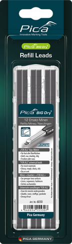 Pica BIG Dry Replacement Leads – Graphite 2B – 12 Leads