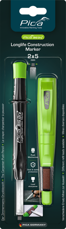 Pica BIG Dry Longlife Construction Marker – Blister Pack