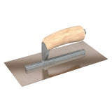 Bon Tool Golden Stainless Steel Square End Finish Trowel - Long Shank - Camel Back Wood Handle by Bon Tool