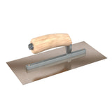 Bon Tool Golden Stainless Steel Square End Finish Trowel - Long Shank - Camel Back Wood Handle by Bon Tool
