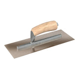 Bon Tool Golden Stainless Steel Square End Finish Trowel - Long Shank - Camel Back Wood Handle by Bon Tool