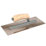 Bon Tool Golden Stainless Steel Square End Finish Trowel - Long Shank - Camel Back Wood Handle by Bon Tool