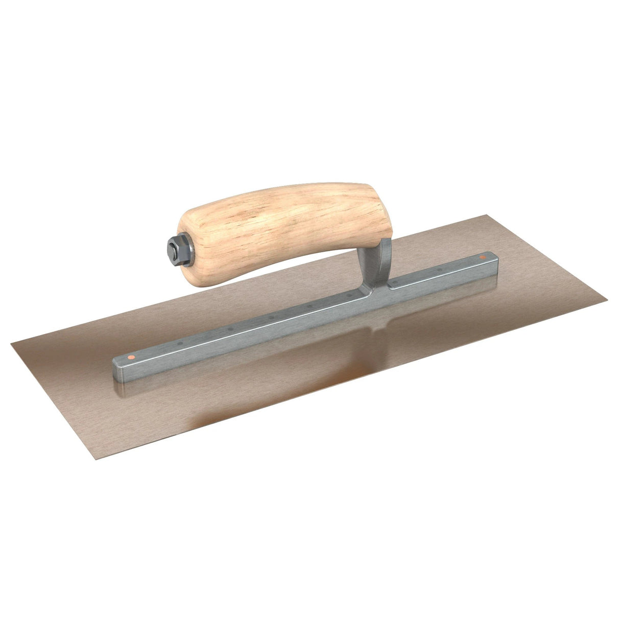 Bon Tool Golden Stainless Steel Square End Finish Trowel - Long Shank - Camel Back Wood Handle by Bon Tool
