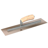 Bon Tool Golden Stainless Steel Square End Finish Trowel - Long Shank - Camel Back Wood Handle by Bon Tool