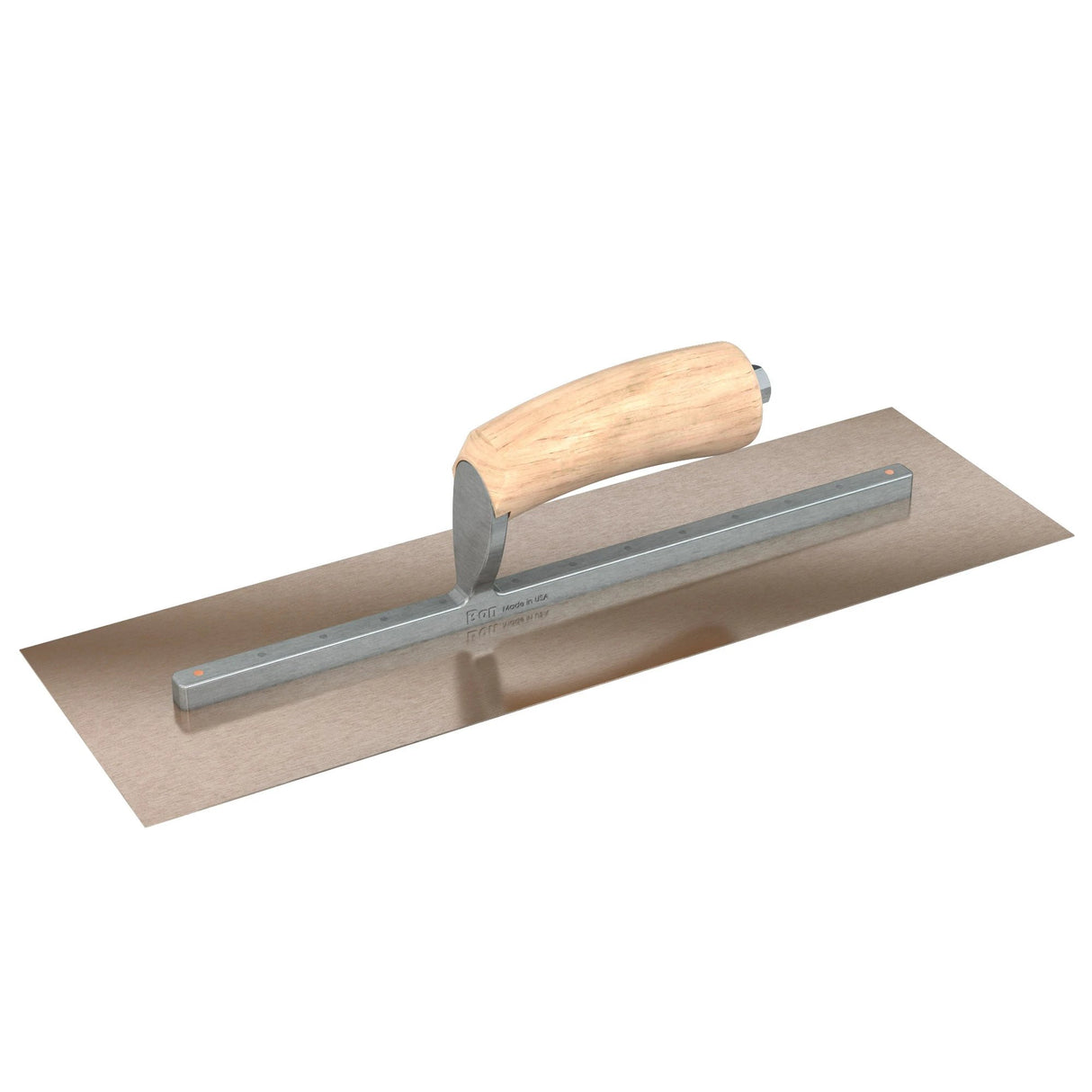 Bon Tool Golden Stainless Steel Square End Finish Trowel - Long Shank - Camel Back Wood Handle by Bon Tool