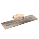 Bon Tool Golden Stainless Steel Square End Finish Trowel - Long Shank - Camel Back Wood Handle by Bon Tool