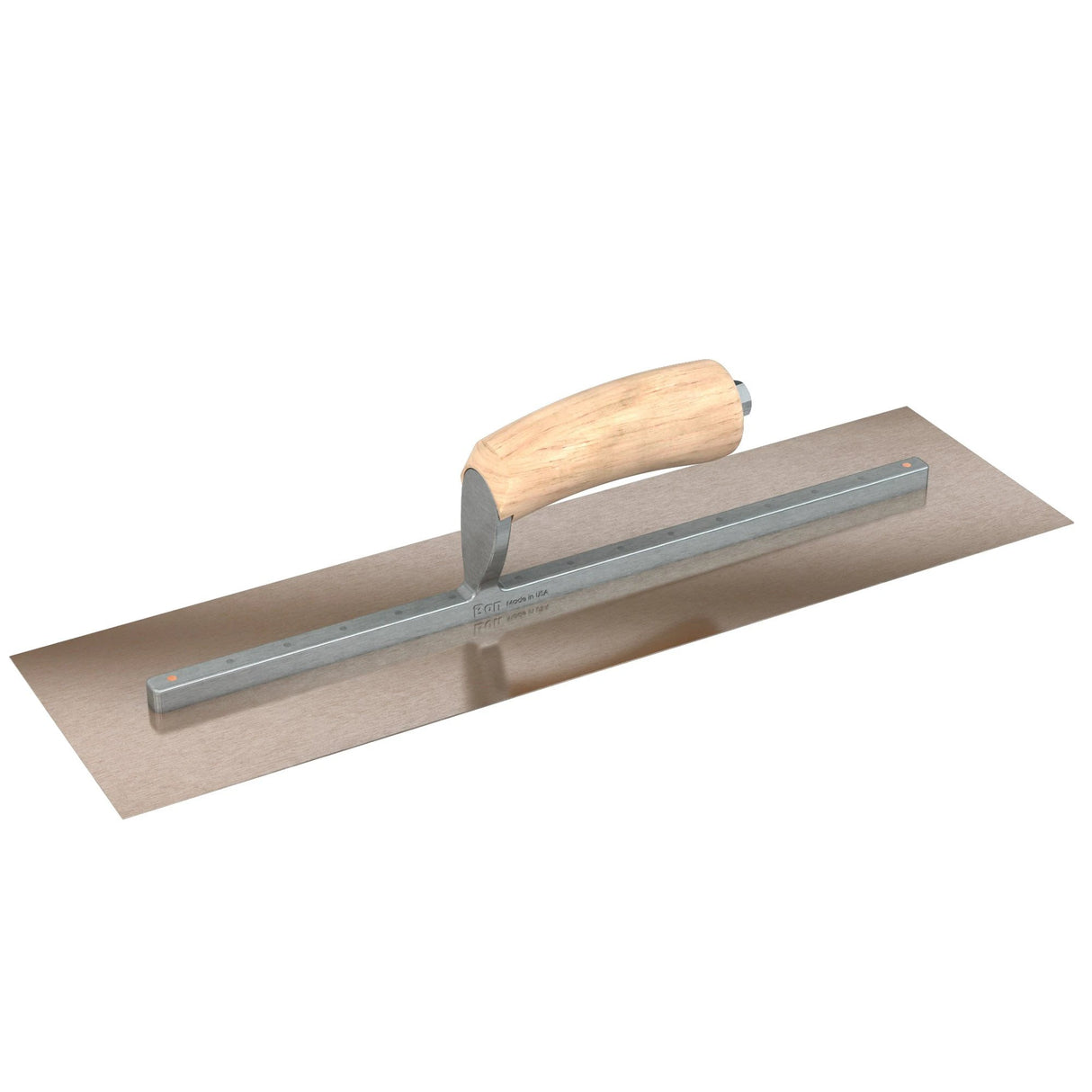 Bon Tool Golden Stainless Steel Square End Finish Trowel - Long Shank - Camel Back Wood Handle by Bon Tool