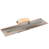 Bon Tool Golden Stainless Steel Square End Finish Trowel - Long Shank - Camel Back Wood Handle by Bon Tool