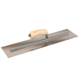 Bon Tool Golden Stainless Steel Square End Finish Trowel - Long Shank - Camel Back Wood Handle by Bon Tool