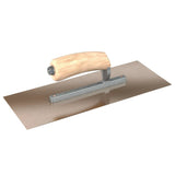 Bon Tool Golden Stainless Steel Square End Finish Trowel - Short Shank - Camel Back Wood Handle by Bon Tool