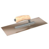 Bon Tool Golden Stainless Steel Square End Finish Trowel - Short Shank - Camel Back Wood Handle by Bon Tool