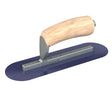 Bon Tool Blue Steel Round End Finish Trowel - Camel Back Wood Handle by Bon Tool