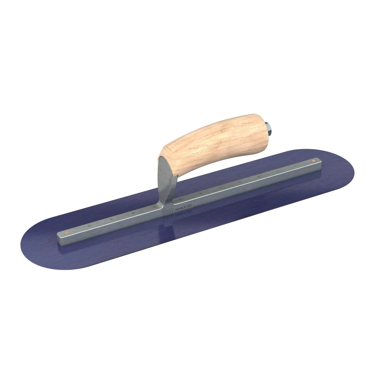 Bon Tool Blue Steel Round End Finish Trowel - Camel Back Wood Handle by Bon Tool
