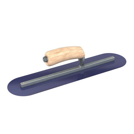 Bon Tool Blue Steel Round End Finish Trowel - Camel Back Wood Handle by Bon Tool