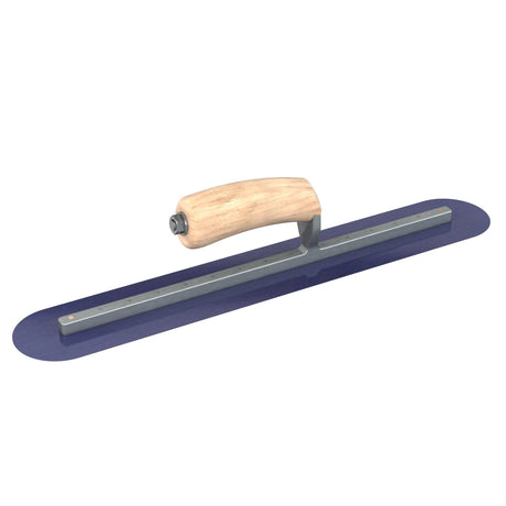 Bon Tool Blue Steel Round End Finish Trowel - Camel Back Wood Handle by Bon Tool