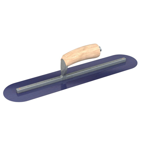 Bon Tool Blue Steel Round End Finish Trowel - Camel Back Wood Handle by Bon Tool