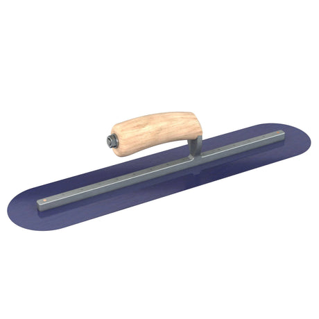 Bon Tool Blue Steel Round End Finish Trowel - Camel Back Wood Handle by Bon Tool