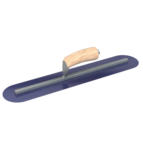 Bon Tool Blue Steel Round End Finish Trowel - Camel Back Wood Handle by Bon Tool