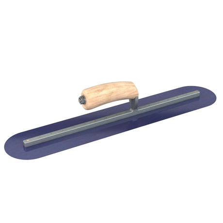 Bon Tool Blue Steel Round End Finish Trowel - Camel Back Wood Handle by Bon Tool
