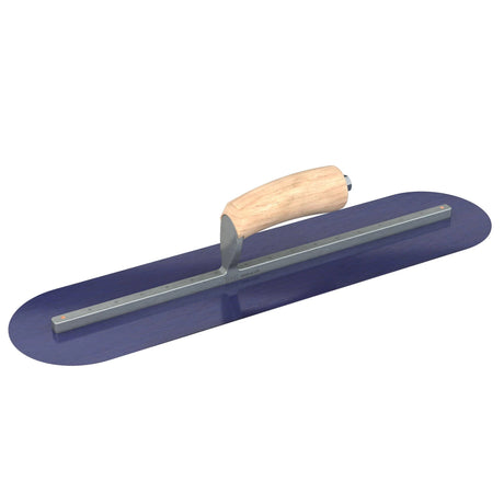 Bon Tool Blue Steel Round End Finish Trowel - Camel Back Wood Handle by Bon Tool
