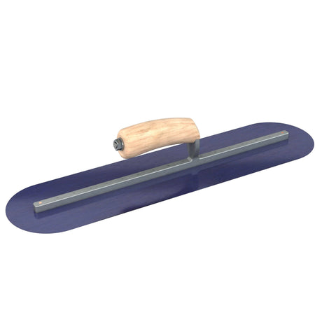 Bon Tool Blue Steel Round End Finish Trowel - Camel Back Wood Handle by Bon Tool