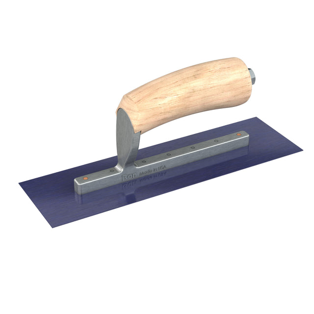 Bon Tool Blue Steel Square End Finish Trowel - Camel Back Wood Handle by Bon Tool