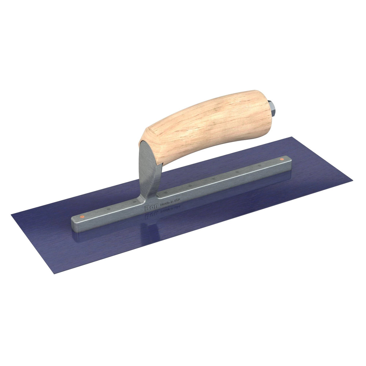 Bon Tool Blue Steel Square End Finish Trowel - Camel Back Wood Handle by Bon Tool