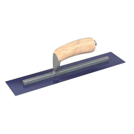 Bon Tool Blue Steel Square End Finish Trowel - Camel Back Wood Handle by Bon Tool