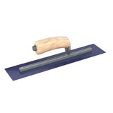 Bon Tool Blue Steel Square End Finish Trowel - Camel Back Wood Handle by Bon Tool