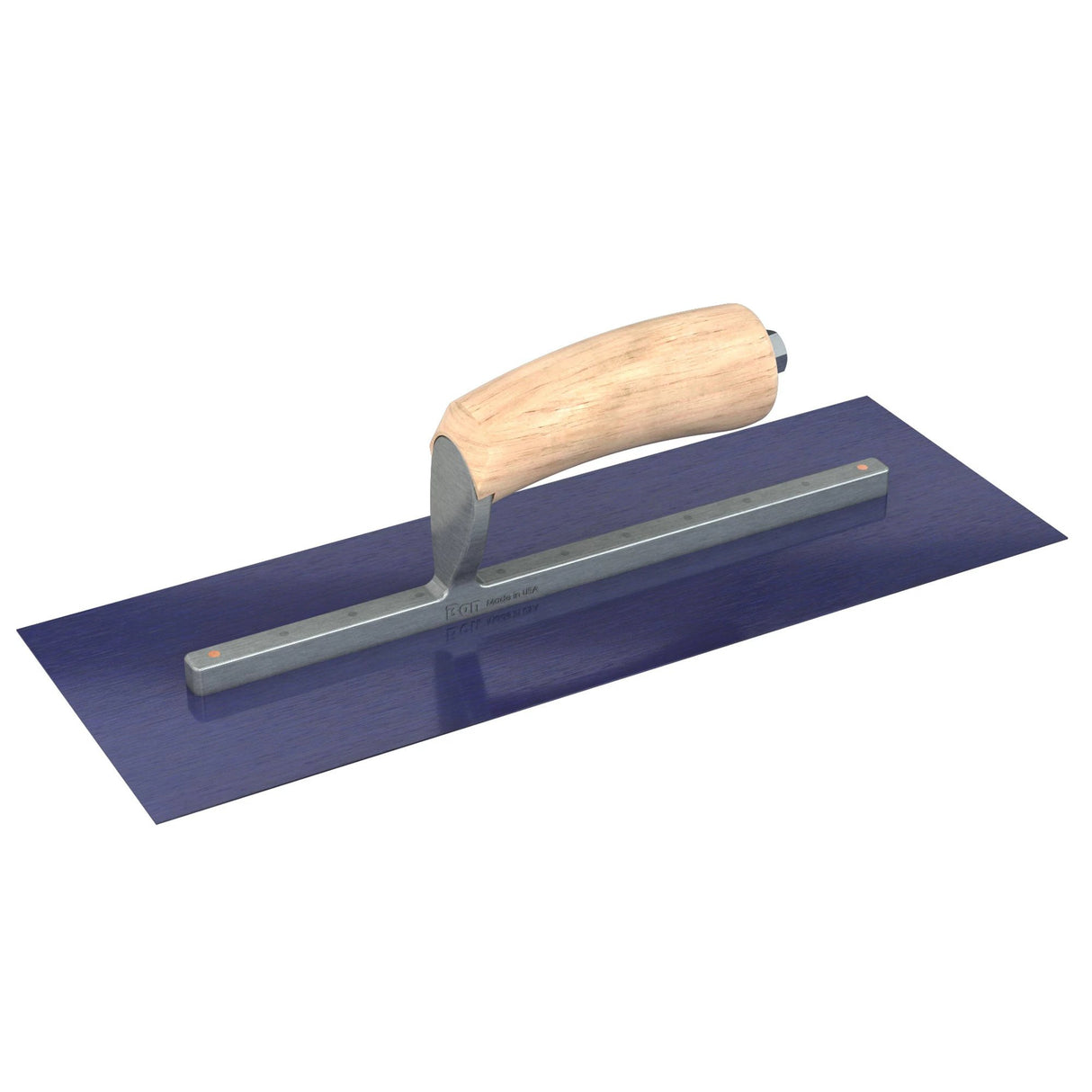 Bon Tool Blue Steel Square End Finish Trowel - Camel Back Wood Handle by Bon Tool