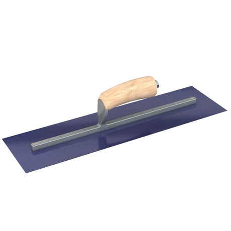 Bon Tool Blue Steel Square End Finish Trowel - Camel Back Wood Handle by Bon Tool