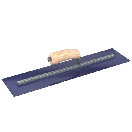 Bon Tool Blue Steel Square End Finish Trowel - Camel Back Wood Handle by Bon Tool