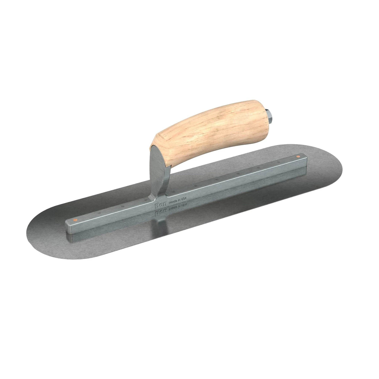 Bon Tool Carbon Steel Round End Finish Trowel - Camel Back Wood Handle by Bon Tool
